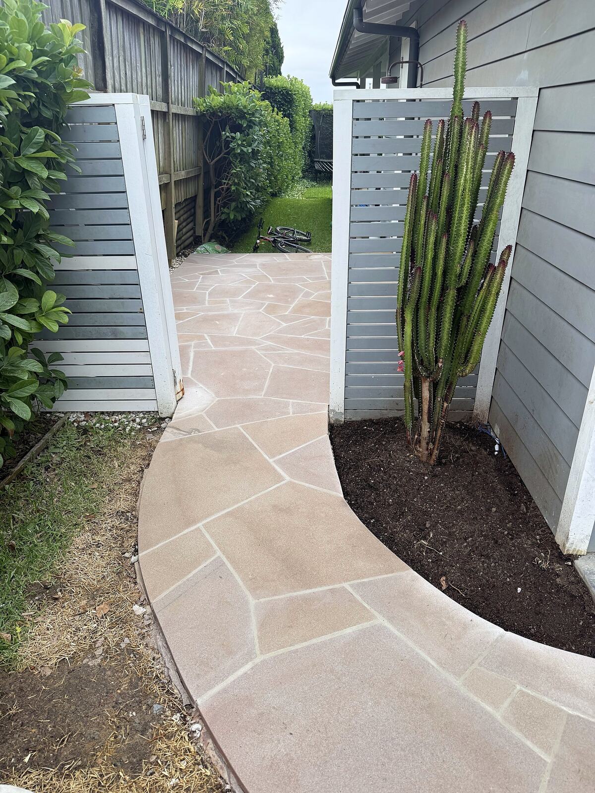 Crazy paving side path