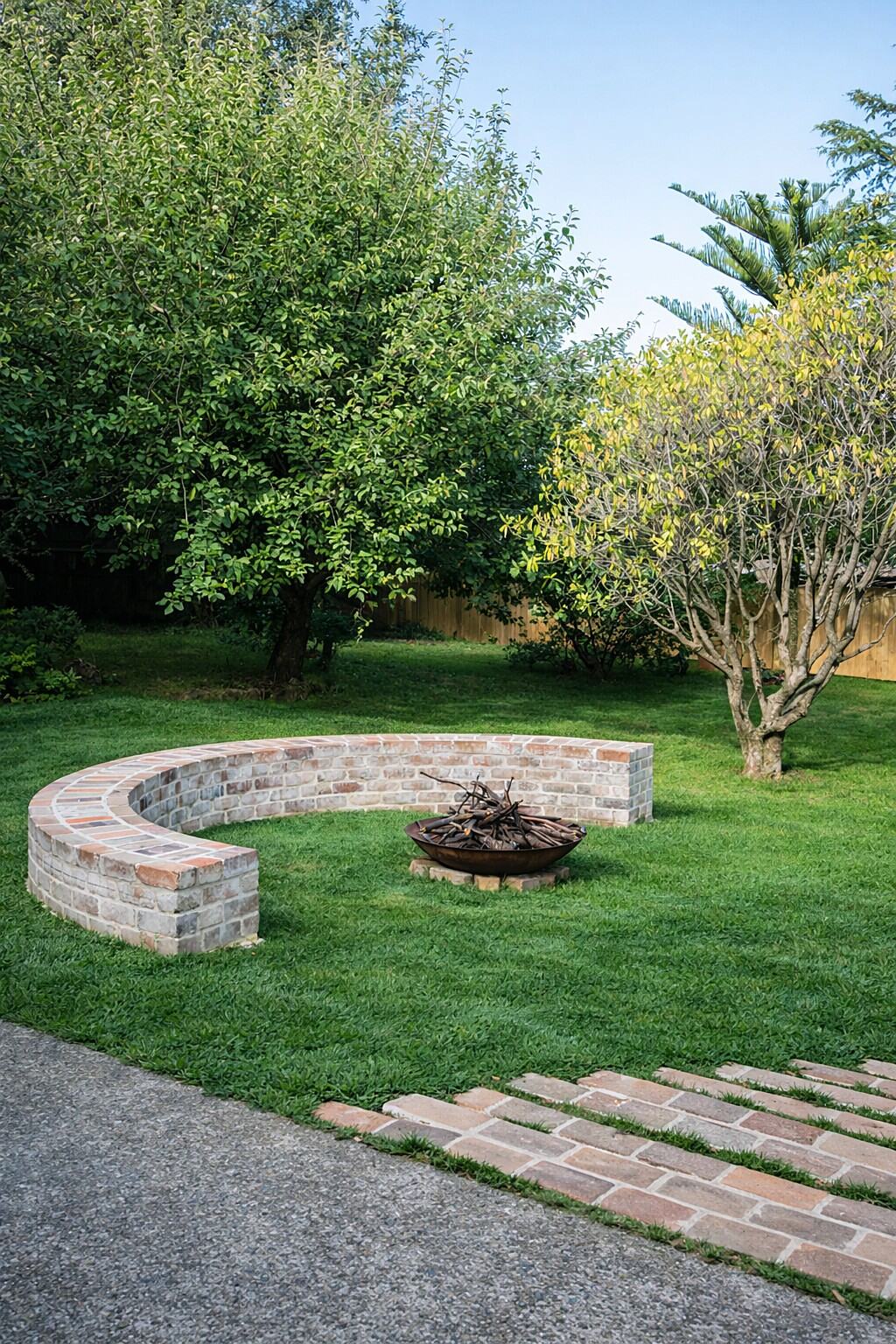 Fire pit & lawn